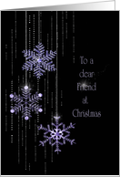 Christmas jeweled snowflakes for Friend card