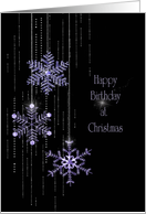 Christmas jeweled snowflakes for birthday card