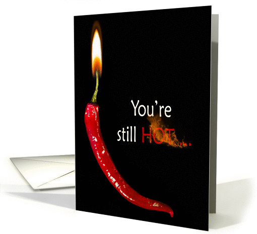 Flaming red pepper for 60th Birthday card (929085)