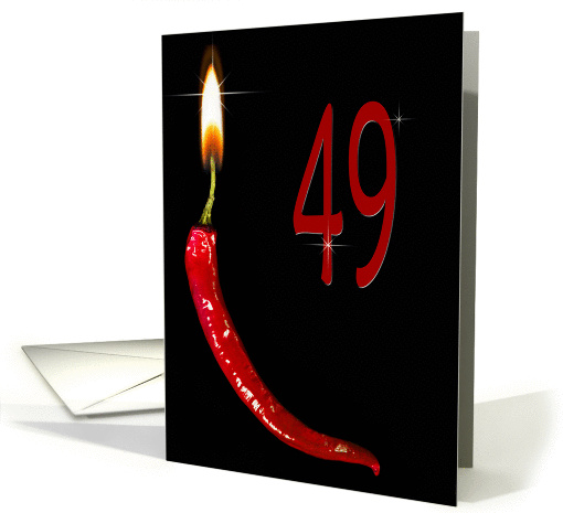 Flaming red pepper for 49th Birthday card (929260)