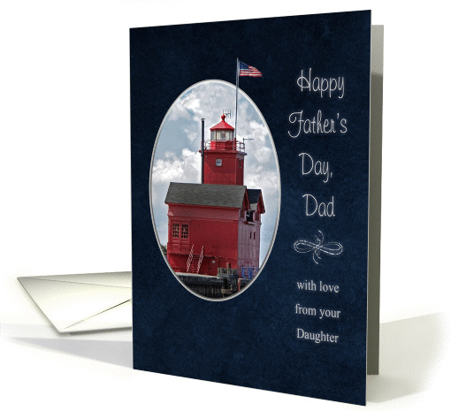 Father's Day with red lighthouse from Daughter card (932665)