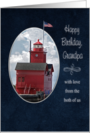 Grandpa’s birthday with lighthouse from both of us card