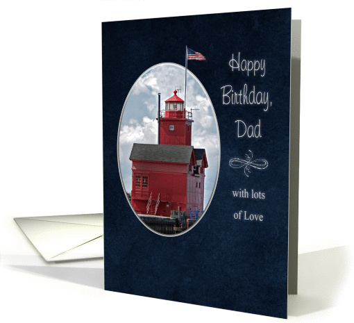 Dad's birthday with lighthouse card (932788)