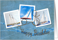 Brother’s birthday with sailboats and rope card