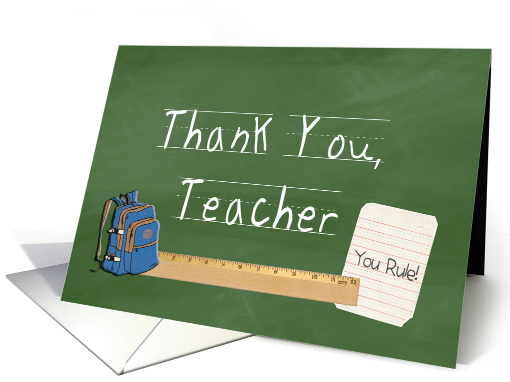 thank you for 6th grade teacher card (934395)