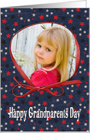 Happy Grandparents Day photo card with stars card