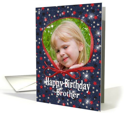 Happy Birthday photo card for Brother card (942771)