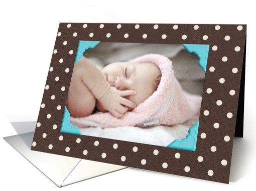 birthday polka dot photo card for Dad card (943550)