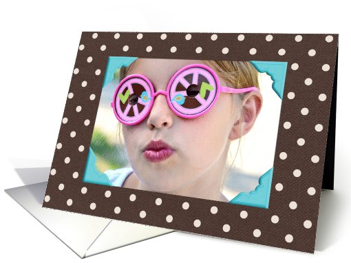 birthday polka dot photo card for Mom card (943552)