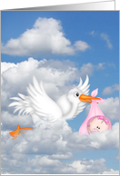 Baby girl congratulations card