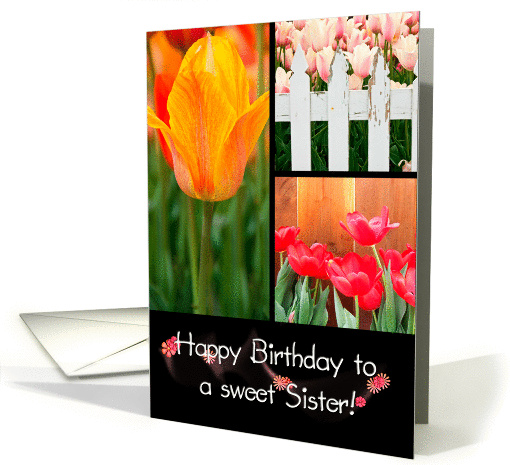 birthday tulip collage for sister card (946352)
