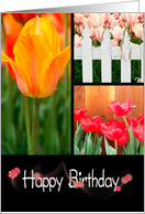birthday tulip collage card