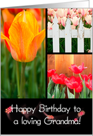 birthday tulip collage for grandma card