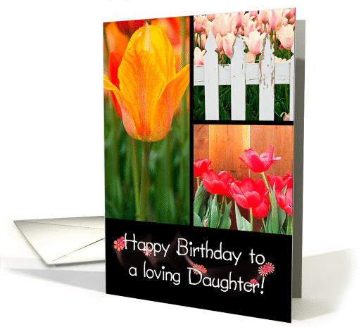 birthday tulip collage for daughter card (946362)