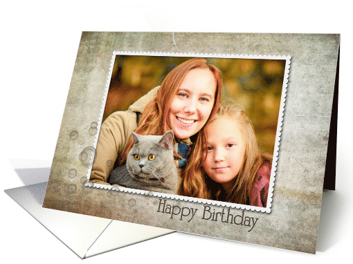 Birthday bubbles photo card for Mom card (948236)
