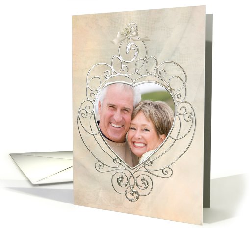 anniversary vintage frame photo card (948559)