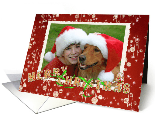christmas photo card with gingerbread card (949106)