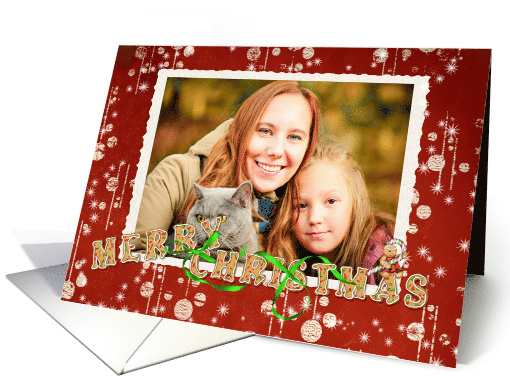 christmas photo card with gingerbread for parents card (949109)