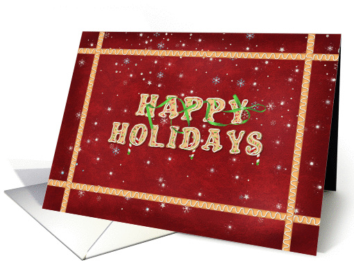 Happy Holidays for sister with gingerbread cookies card (952169)