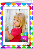 birthday photo card for mom with balloons card
