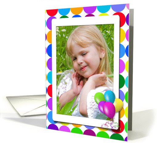 birthday photo card for Grandma with balloons card (954285)