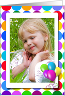 birthday photo card for Grandma with balloons card