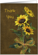 thank you for your friendship with sunflower bouquet card