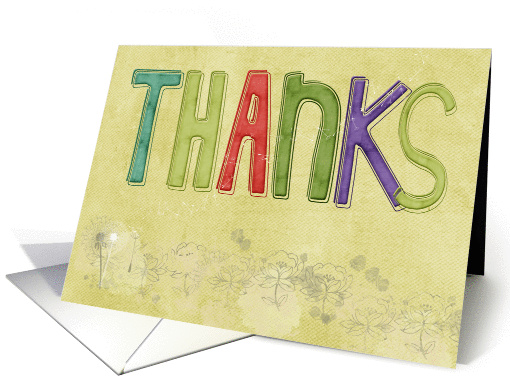 Thanks from the group with dandelion design card (955813)