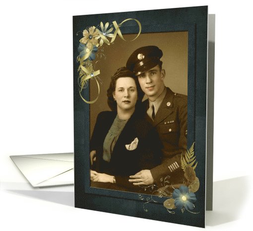 vintage photo frame for wedding anniversary card (957765)