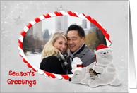Season’s Greetings photo frame from both of us card