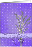 Godmother’s Birthday with lily of the valley bouquet card