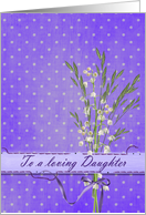 Daughter’s Birthday with lily of the valley bouquet card