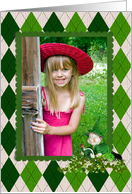 St.Patrick’s Day photo card for grandma with leprechaun card
