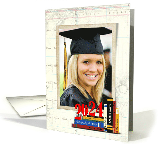 Daughter's 2024 Graduation Photo Card Announcement with... (990205)