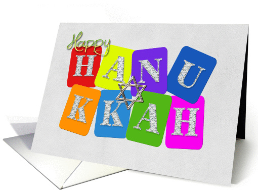 Happy Hanukkah with the star of David card (995071)