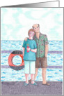 Happy Anniversary-Keep cruisin’ the sea of love card