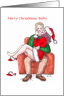 Merry Christmas Baby - romantic couple card