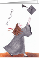 You go girl! - Congratulations on your graduation card