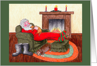 Christmas Day at Santa’s house card