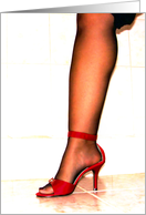 Red shoes card