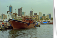 Dhow harbor - Kuwait city card