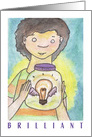 Brilliant Child with Bulb in a Bottle Blank Inside card