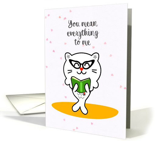 You Mean Everything to Me Merlion with Book Thank You card (1488994)