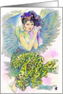 fantasy angel blank note card