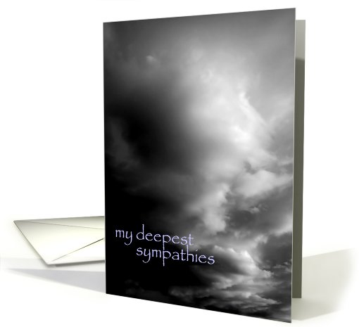 my deepest sympathies - new mexico clouds card (533370)