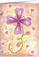 Valentine Flower card
