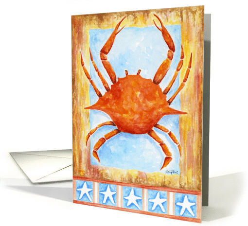 Patriotic Crab card (159637)