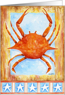 Patriotic Crab card