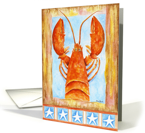 Patriotic Lobster card (159641)