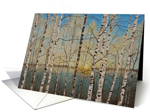 Winter Birches card (161373)